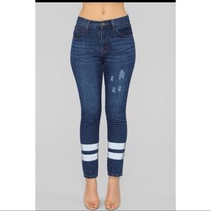 Crop Reflective Jeans